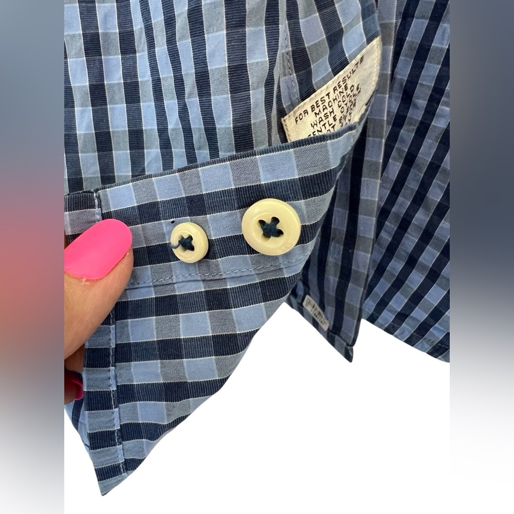 💙 EUC PETER MILLAR Blue Plaid Button Down Shirt | Men’s XL - Picture 3 of 8